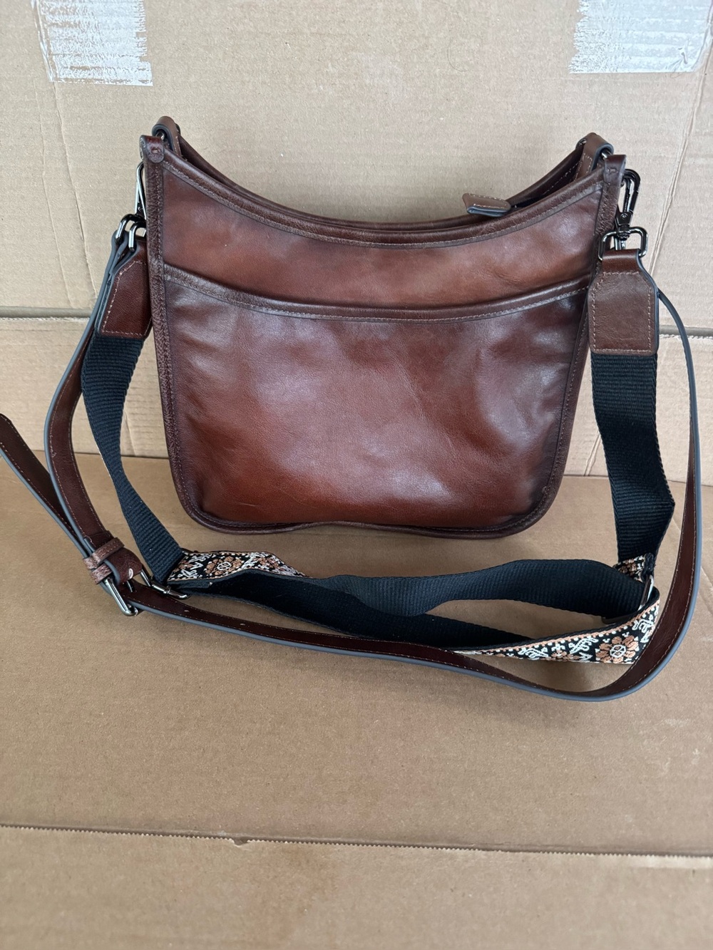 Iswee Crossbody Bag/ Shoulder Bag Genuine Leather with 2 Straps